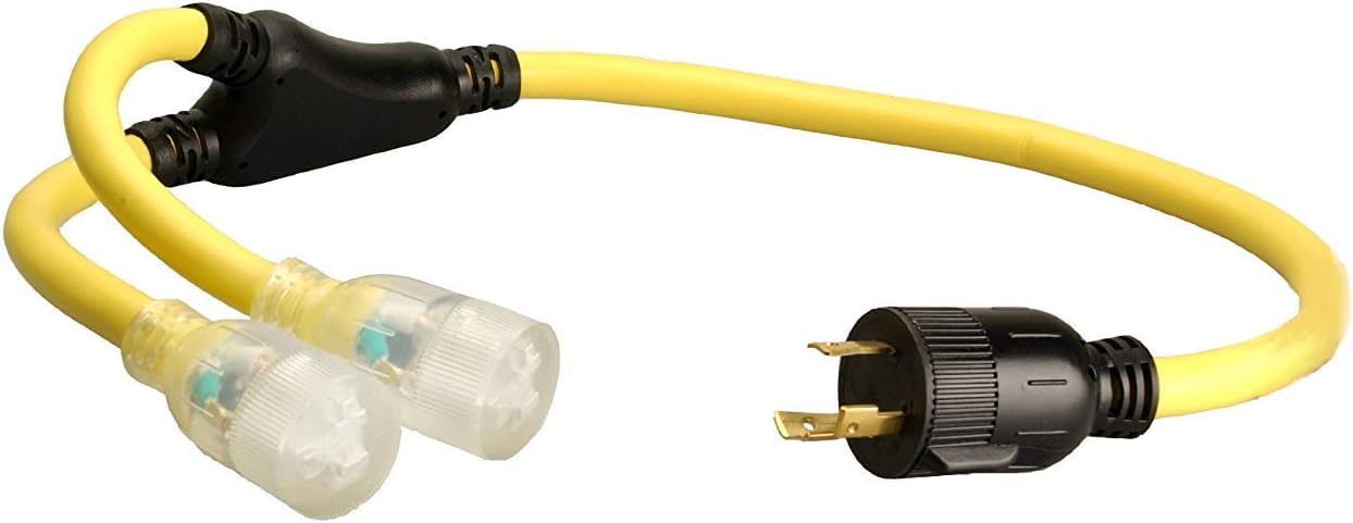 Amazon.com: Coleman Cable 01915 3-Feet Generator Power Cord
